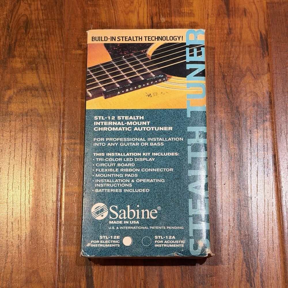 Sabine STL-12E Stealth Internal-Mount Chromatic Guitar & Bass Tuner - New!